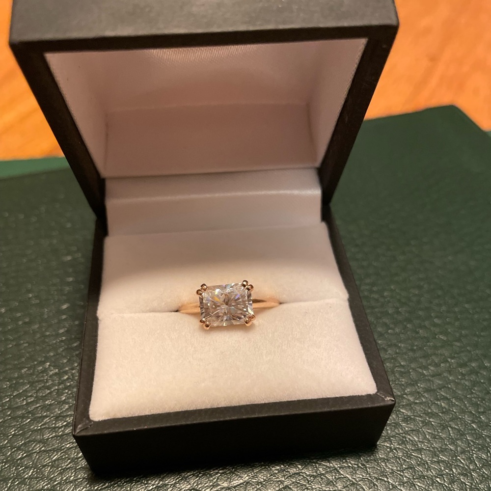 Moisannite Diamond Custom Engagement Ring 6.5